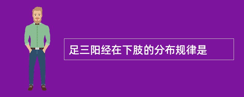 足三阳经在下肢的分布规律是