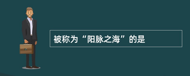 被称为“阳脉之海”的是