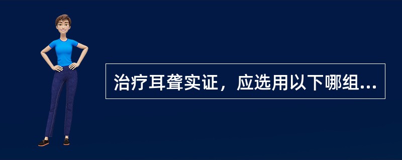 治疗耳聋实证，应选用以下哪组经脉为主