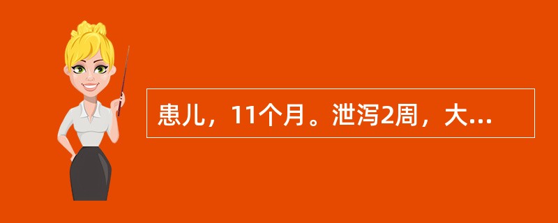 患儿，11个月。泄泻2周，大便稀溏，色淡不臭，多于食后作泻，时轻时重，面色萎黄，形体消瘦，神疲倦怠，舌淡苔白，脉缓弱，指纹淡。其分型为