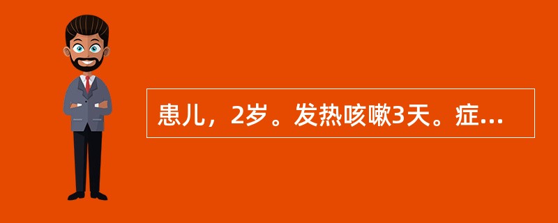 患儿，2岁。发热咳嗽3天。症见恶寒发热，无汗，鼻流清涕，呛咳不爽，呼吸气急，痰声重浊，咽不红，舌淡红，苔薄白，指纹浮红。其证候是