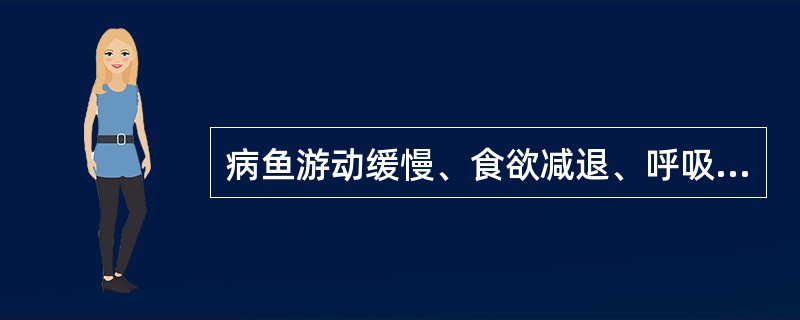 病鱼游动缓慢、食欲减退、呼吸困难，体表形成灰白色或淡蓝色的粘液层，2龄以上的鲤鱼鳞囊内积水、竖鳞，则可初步判断为（　　）。