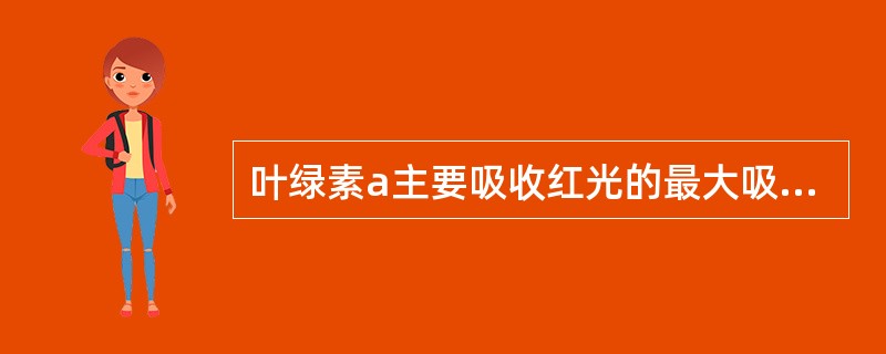 叶绿素a主要吸收红光的最大吸收波峰为（　　）。