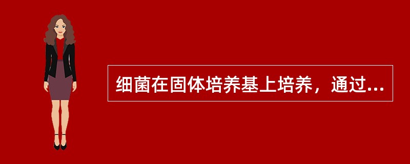 细菌在固体培养基上培养，通过肉眼可观察到的是（　　）。