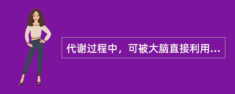 代谢过程中，可被大脑直接利用的能源分子是（　　）。