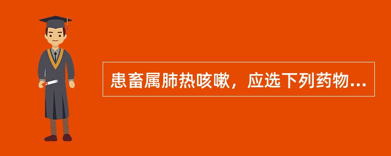 患畜属肺热咳嗽，应选下列药物中的哪类（　　）。