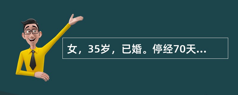 女，35岁，已婚。停经70天，阴道中等量流血1天。妇科检查：宫口见组织物堵塞，子宫稍大、软，双侧附件未触及异常。本例首选的处理措施是（　　）。