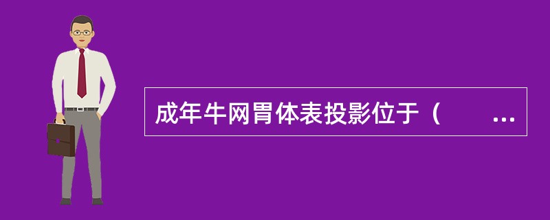 成年牛网胃体表投影位于（　　）。