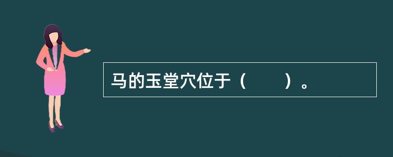 马的玉堂穴位于（　　）。