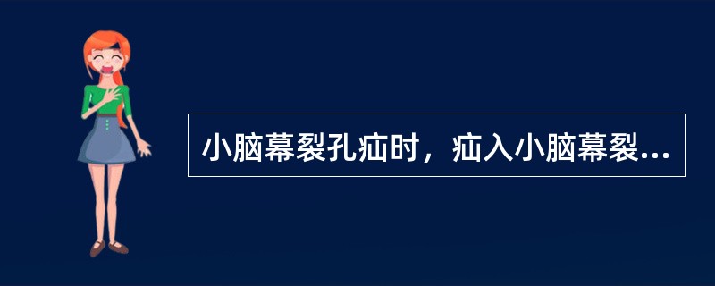 小脑幕裂孔疝时，疝入小脑幕裂孔的组织是