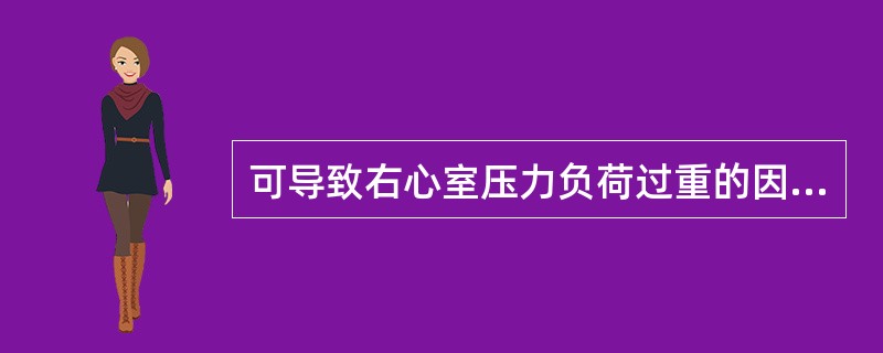 可导致右心室压力负荷过重的因素是