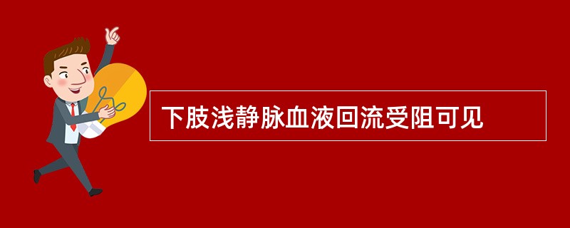 下肢浅静脉血液回流受阻可见