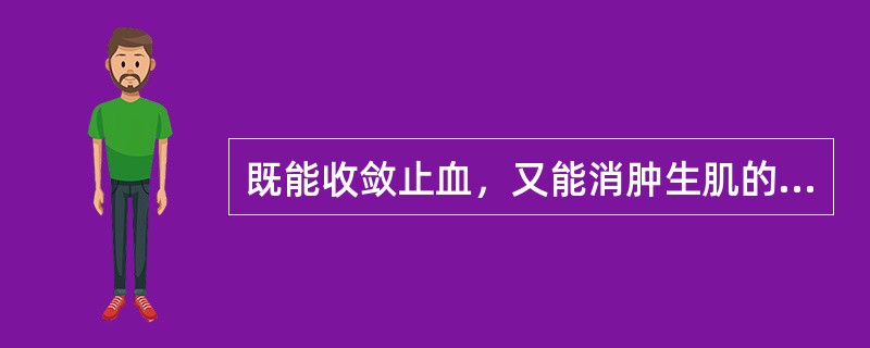 既能收敛止血，又能消肿生肌的药物是