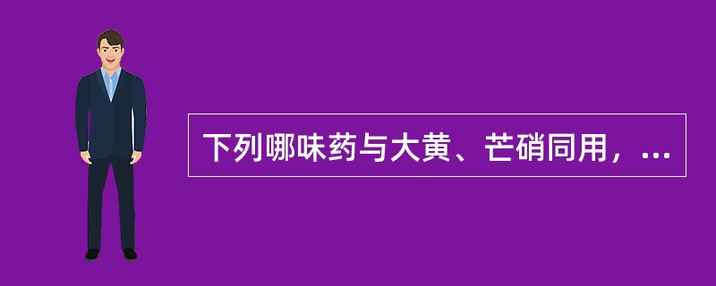 下列哪味药与大黄、芒硝同用，可使其泻而不速