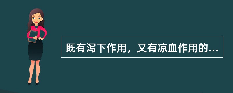 既有泻下作用，又有凉血作用的药物是