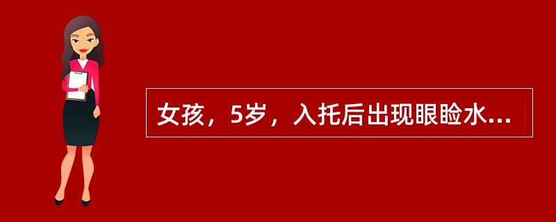 女孩，5岁，入托后出现眼睑水肿2周就诊。查体：尿蛋白（+++），血白蛋白27g/L，尿红细胞（+），尿比重026，Hb97g/L，胆固醇9.8mmol/L，C3460mg/L。该患儿首先考虑的诊断是