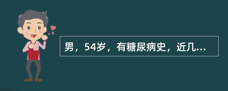 男，54岁，有糖尿病史，近几年因工作紧张患高血压22／13.6kPa。最好选用哪种降压药