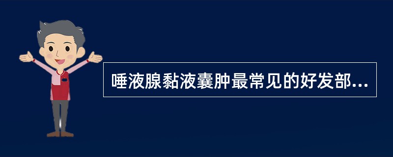 唾液腺黏液囊肿最常见的好发部位是