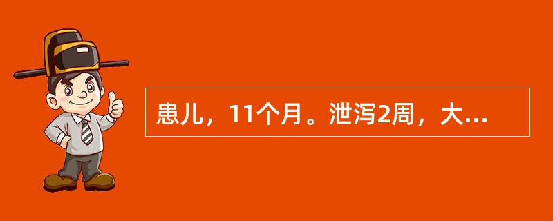 患儿，11个月。泄泻2周，大便稀溏，色淡不臭，多于食后作泻，时轻时重，面色萎黄，形体消瘦，神疲倦怠，舌淡苔白，脉缓弱，指纹淡。其分型为