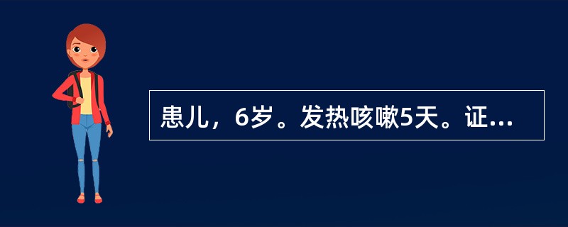 患儿，6岁。发热咳嗽5天。证见发热，无汗，呛咳不爽，呼吸气急，痰白而稀，咽不红，舌淡红，苔薄白，脉浮紧。治疗首选方