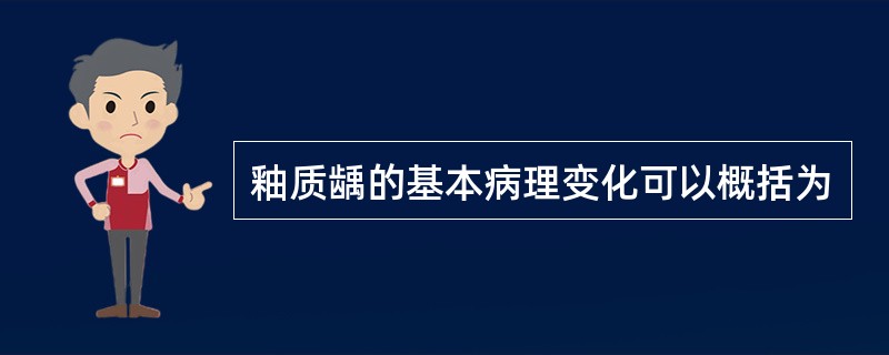 釉质龋的基本病理变化可以概括为