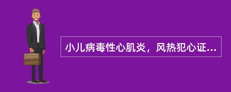 小儿病毒性心肌炎，风热犯心证的主治方剂为