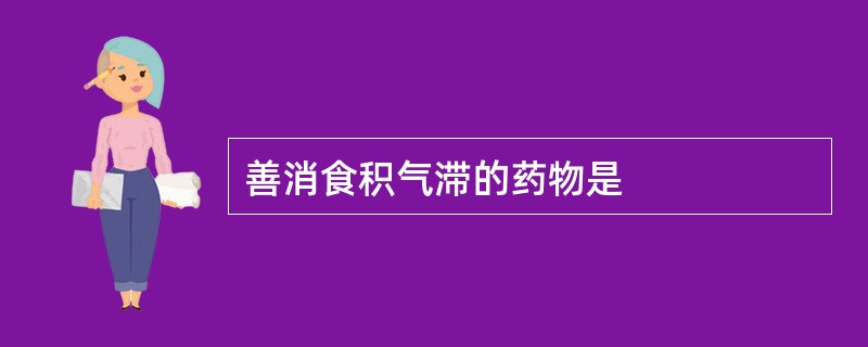 善消食积气滞的药物是