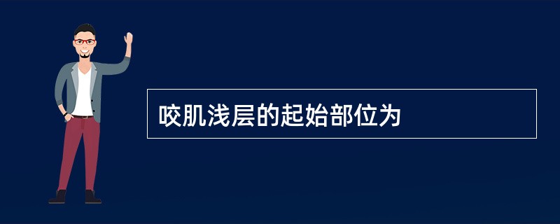 咬肌浅层的起始部位为