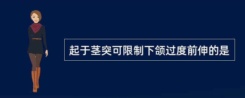 起于茎突可限制下颌过度前伸的是