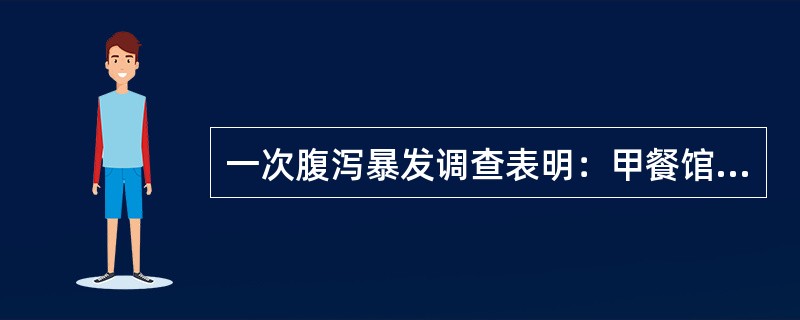 一次腹泻暴发调查表明：甲餐馆就餐者中发病者占35％，而乙餐馆为15％，丙餐馆为25％；在饮用公用水的人中发病者占30％。据以上资料，下列哪个论述是正确的