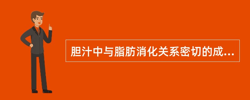 胆汁中与脂肪消化关系密切的成分是