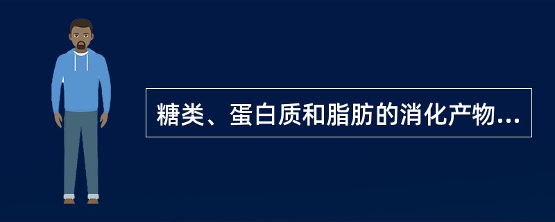 糖类、蛋白质和脂肪的消化产物主要吸收部位是