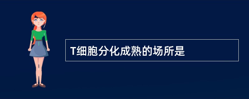 T细胞分化成熟的场所是