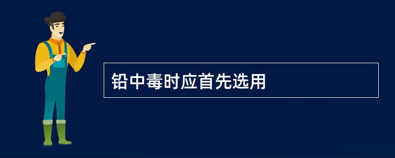 铅中毒时应首先选用
