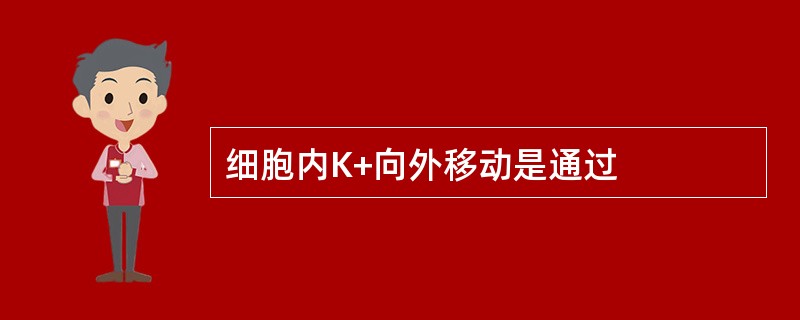 细胞内K+向外移动是通过