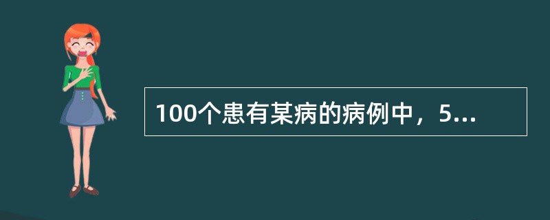 100个患有某病的病例中，50个有暴露于A因子的历史，而在200个未患该病的研究对象中，也有50个有A因子的暴露史，该研究中暴露于A因子的相对危险性约为