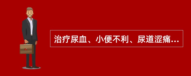 治疗尿血、小便不利、尿道涩痛，常选用的药物是