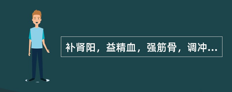 补肾阳，益精血，强筋骨，调冲任，托疮毒的药物是