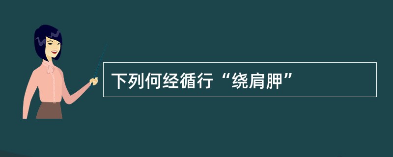 下列何经循行“绕肩胛”