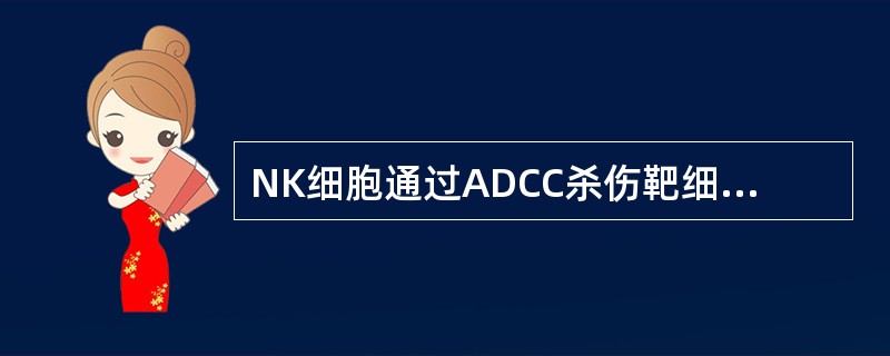 NK细胞通过ADCC杀伤靶细胞（　　）。