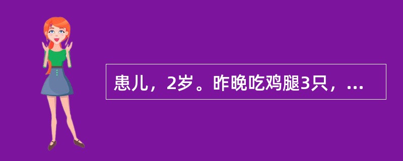 患儿，2岁。昨晚吃鸡腿3只，夜间阵阵哭闹，呕吐2次，至今晨大便3次，便稀薄，夹有乳凝块或食物残渣，气味酸臭，不思进食，舌苔厚腻。其治法是