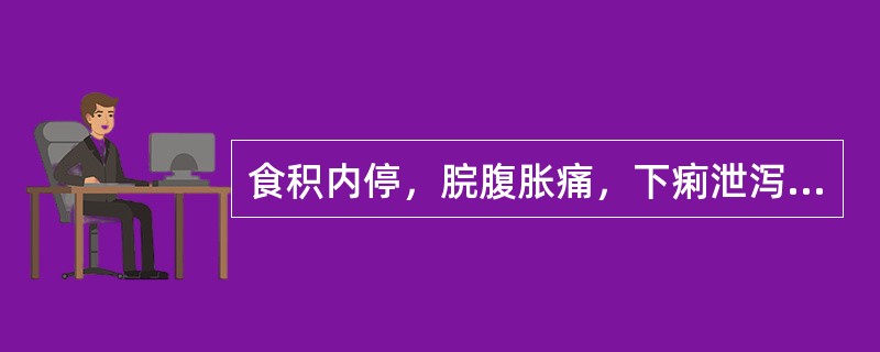 食积内停，脘腹胀痛，下痢泄泻，小便短赤，舌苔黄腻，脉沉而有力者，治宜选用