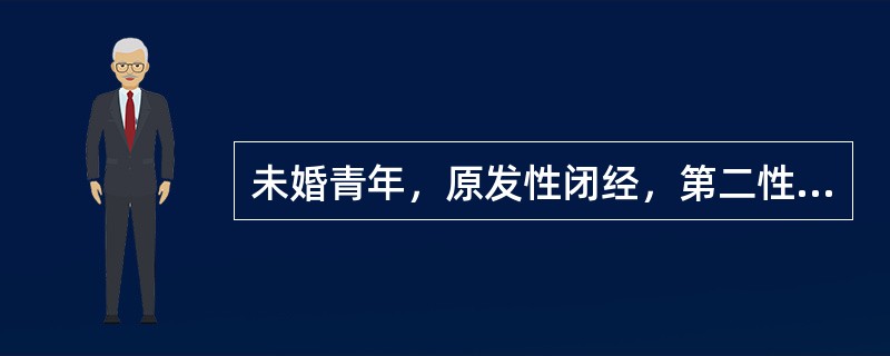 未婚青年，原发性闭经，第二性征发育正常，孕激素试验（-），下一步应作的检查