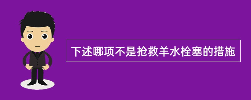 下述哪项不是抢救羊水栓塞的措施