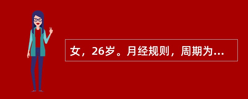 女，26岁。月经规则，周期为28天，末次月经为4月1日，下列哪项是错误的