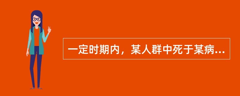 一定时期内，某人群中死于某病的频率