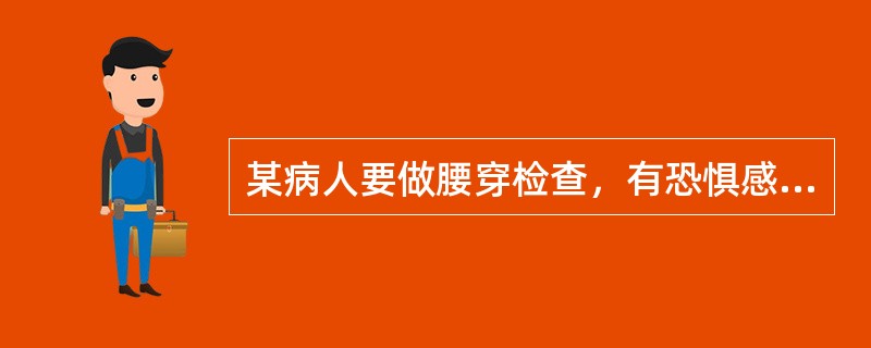 某病人要做腰穿检查，有恐惧感。从医德要求考虑，临床医生应向病人做的主要工作是