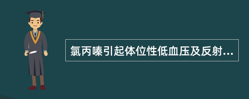 氯丙嗪引起体位性低血压及反射性心悸是由于