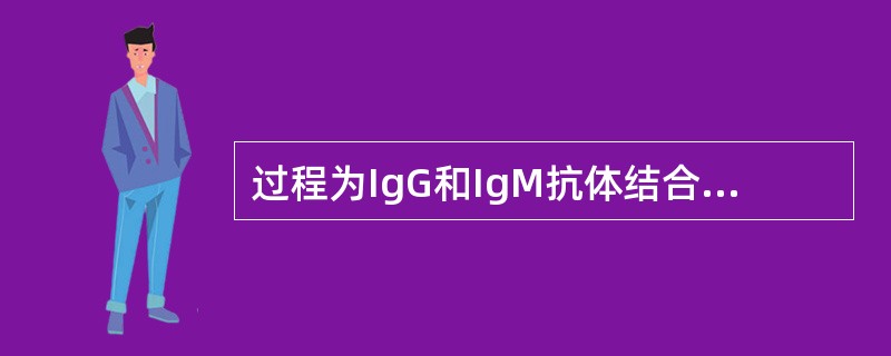 过程为IgG和IgM抗体结合细胞或细菌后可通过经典途径激活补体的作用是