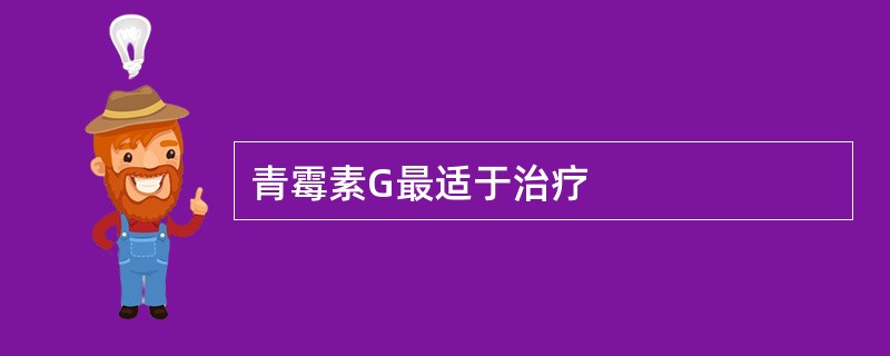 青霉素G最适于治疗